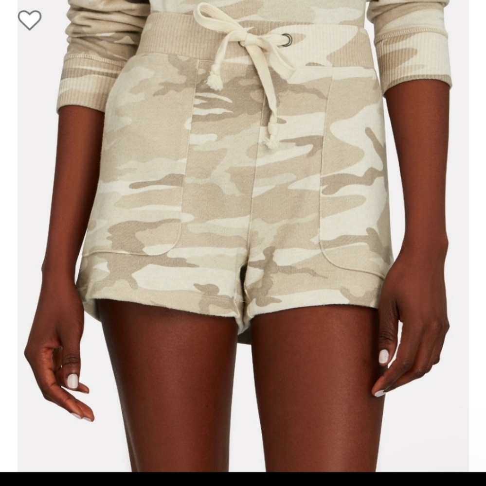 Rails Womens Robin Camouflage Ribbed Trim Casual Shorts Oatmeal Size XL …